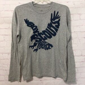 Boy Scouts of America Gray Long Sleeve Shirt - Size Small